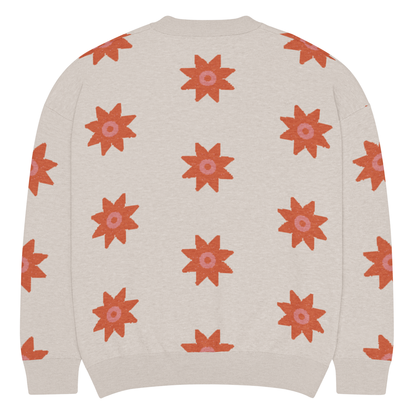 Relaxed Fit Knitted Crew Neck Sweater