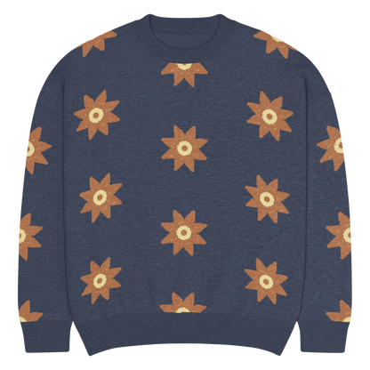 Relaxed Fit Knitted Crew Neck Sweater