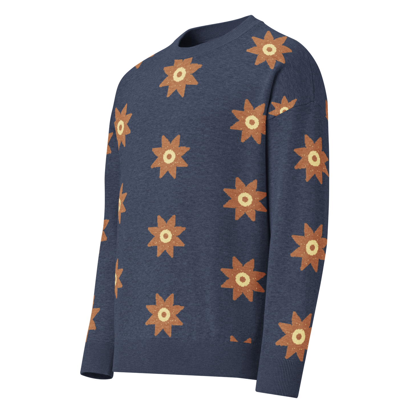 Relaxed Fit Knitted Crew Neck Sweater