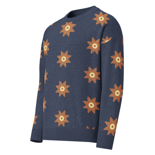 Relaxed Fit Knitted Crew Neck Sweater