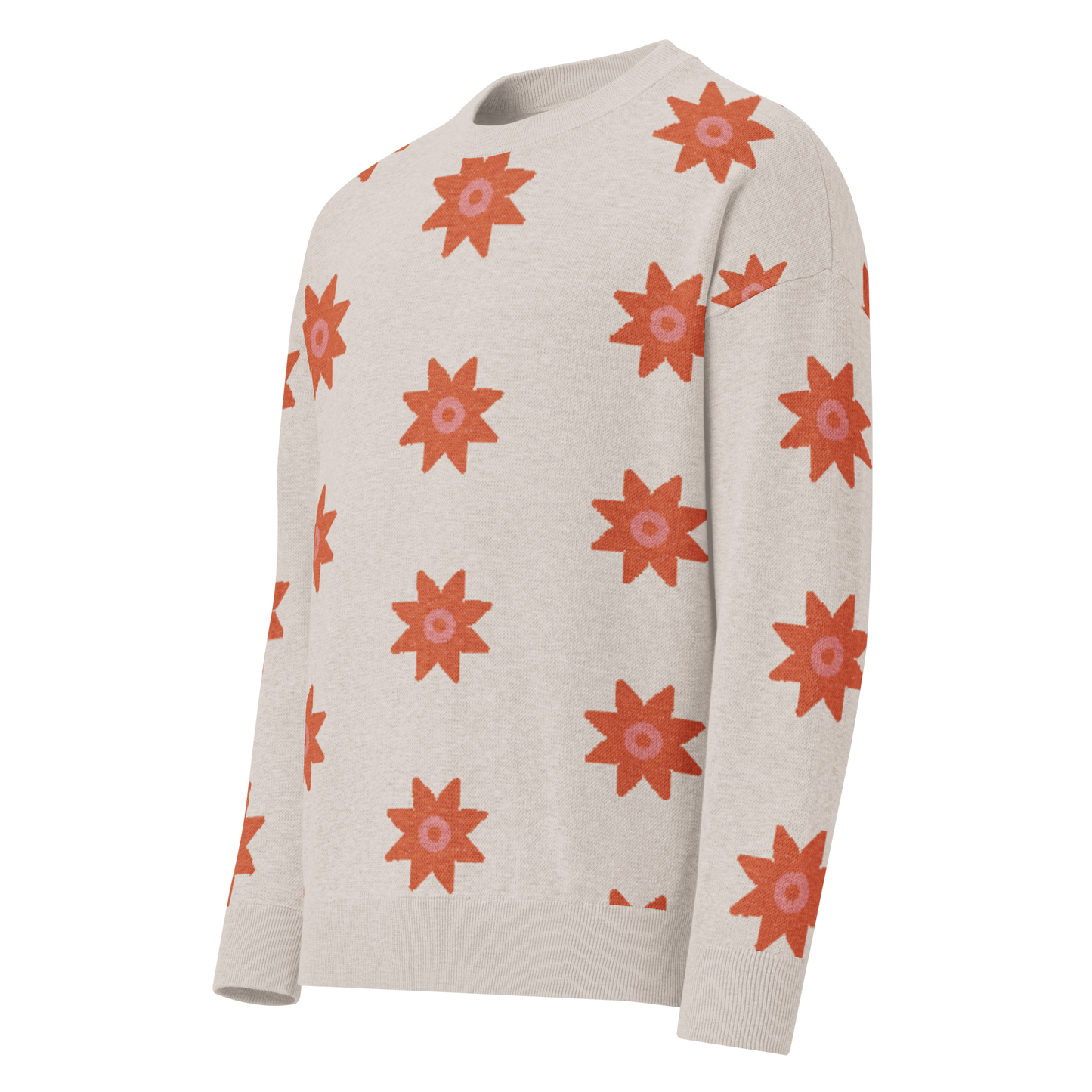 Relaxed Fit Knitted Crew Neck Sweater